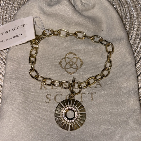 Kendra Scott Gold and CZ Bracelet 7” nwt - Picture 4 of 5